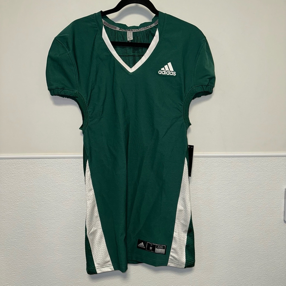 ADIDAS TECHFIT HYPED FOOTBALL Practice JERSEY Shirt Men's M Green & White NEW - Picture 1 of 16